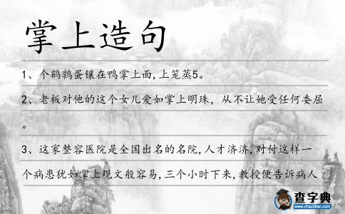 掌上造句