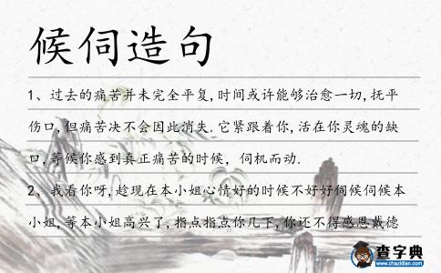 候伺造句