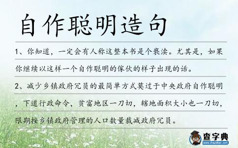 自作聰明造句