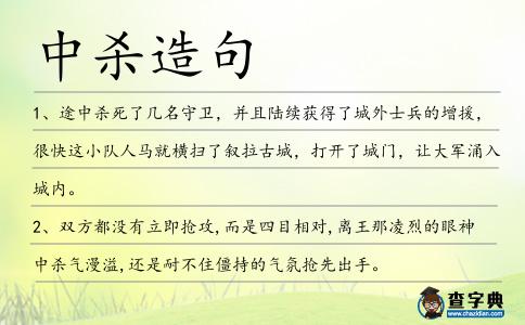 中殺造句