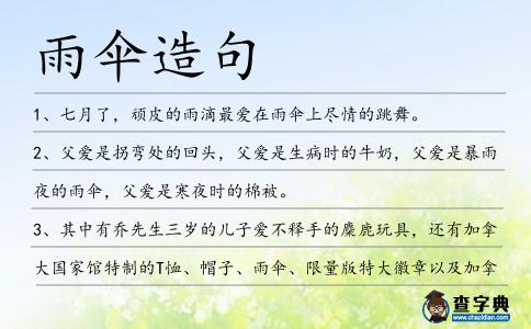 雨傘造句