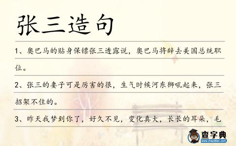 張三造句