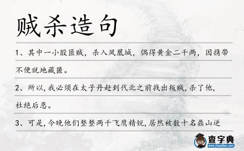 賊殺造句