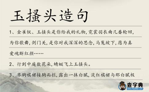 玉搔頭造句