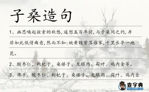 子桑造句