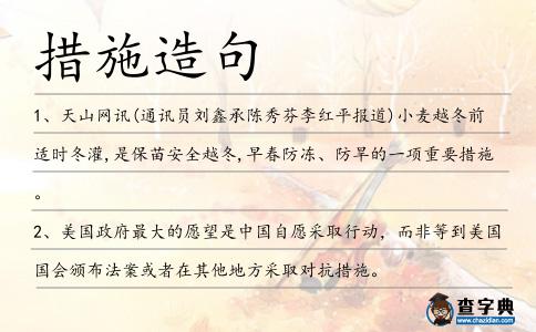 措施造句