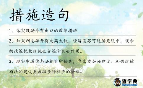 措施造句