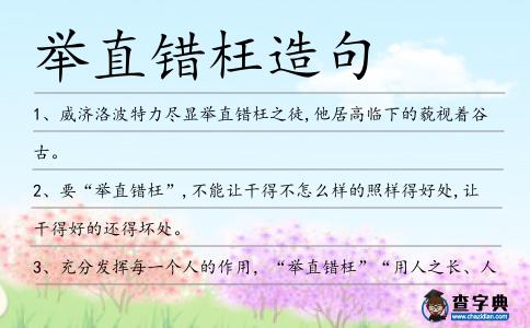 舉直錯枉造句