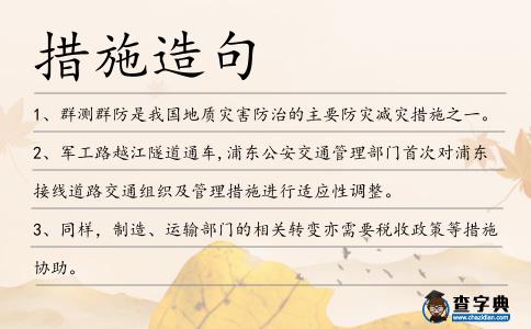 措施造句