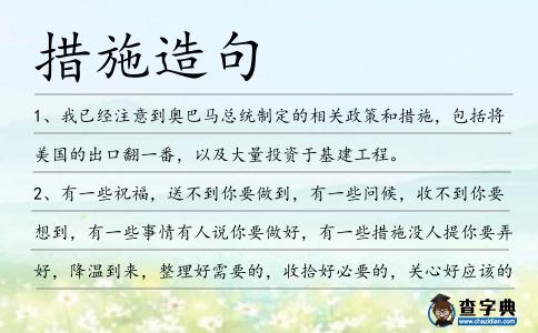 措施造句