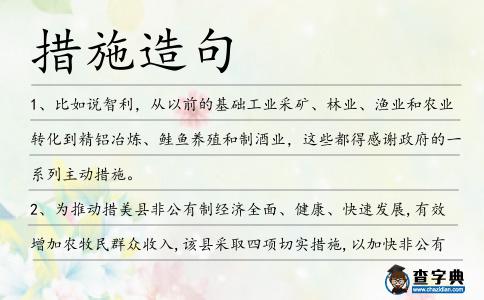 措施造句