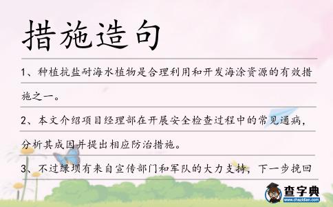 措施造句
