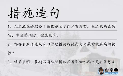 措施造句
