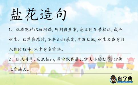 鹽花造句