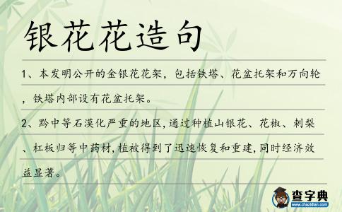 銀花花造句