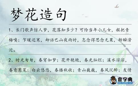 夢(mèng)花造句