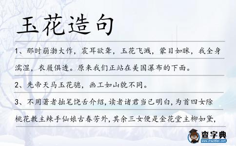 玉花造句