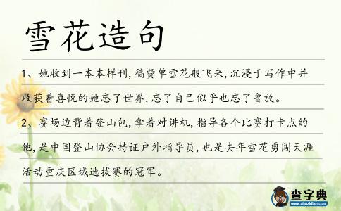 雪花造句
