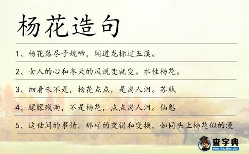 楊花造句