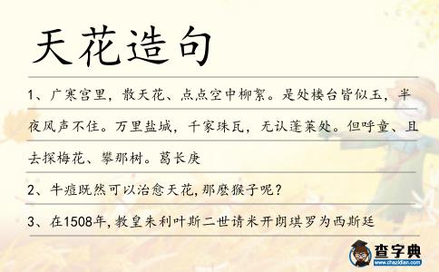 天花造句