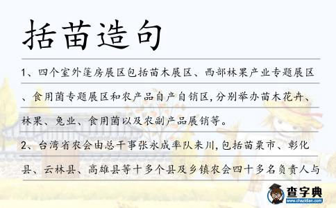 括苗造句