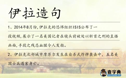 伊拉造句