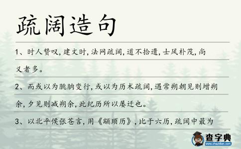 疏闊造句