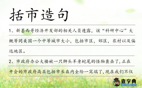 括市造句