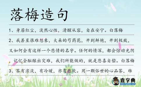 落梅造句