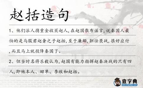 趙括造句