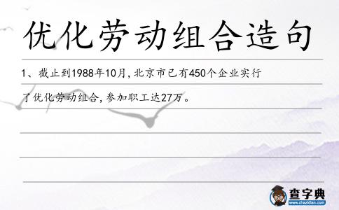 優(yōu)化勞動(dòng)組合造句
