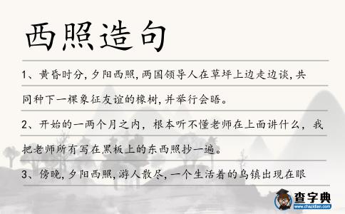 西照造句