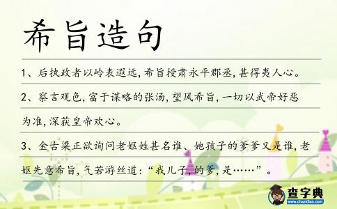 希旨造句