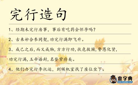 完行造句