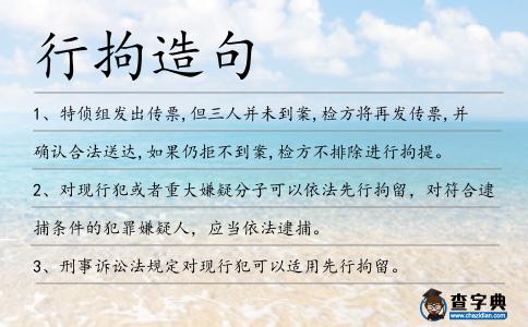 行拘造句