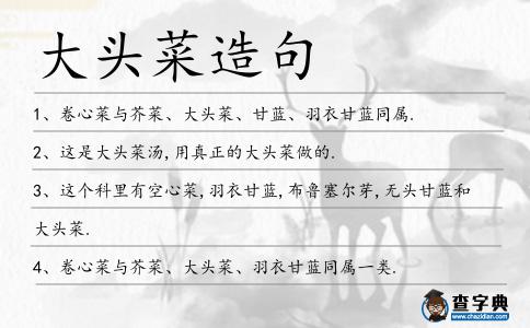 大頭菜造句