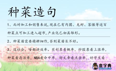 種菜造句