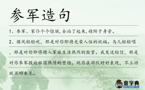 參軍造句