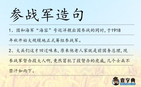 參戰(zhàn)軍造句