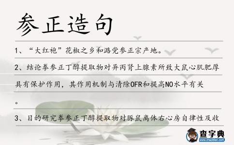 參正造句