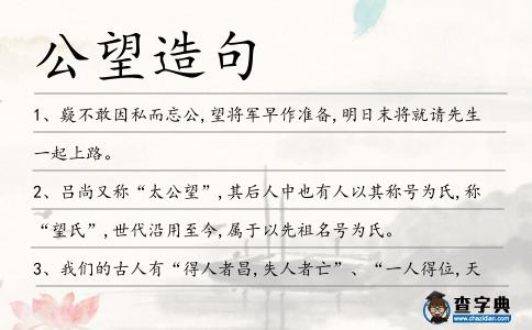公望造句