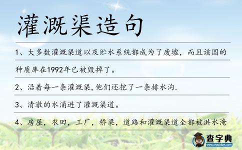 灌溉渠造句