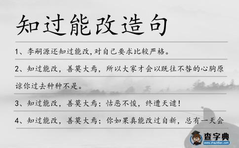 知過能改造句