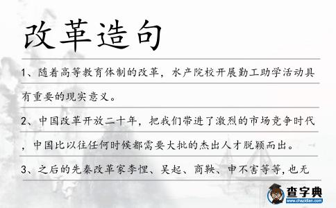 改革造句