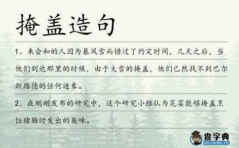 掩蓋造句