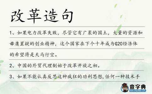 改革造句