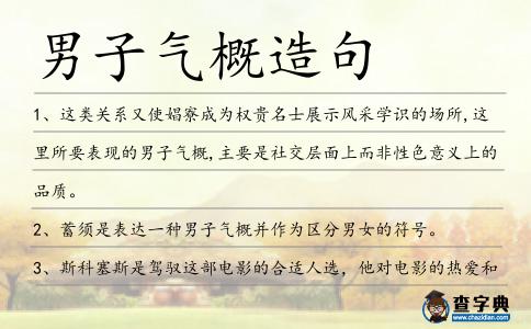 男子氣概造句