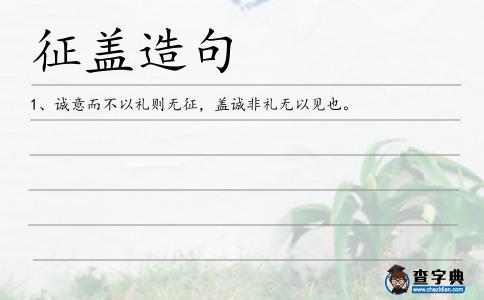 征蓋造句