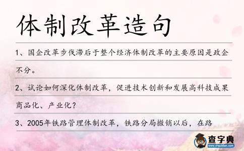 體制改革造句