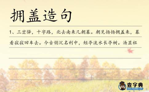 擁蓋造句